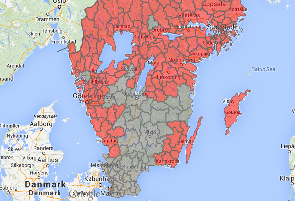 Sveriges kommuner som KML-fil för kartor | Utflyktsverige